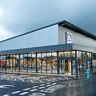 Aldi supermarket at dusk